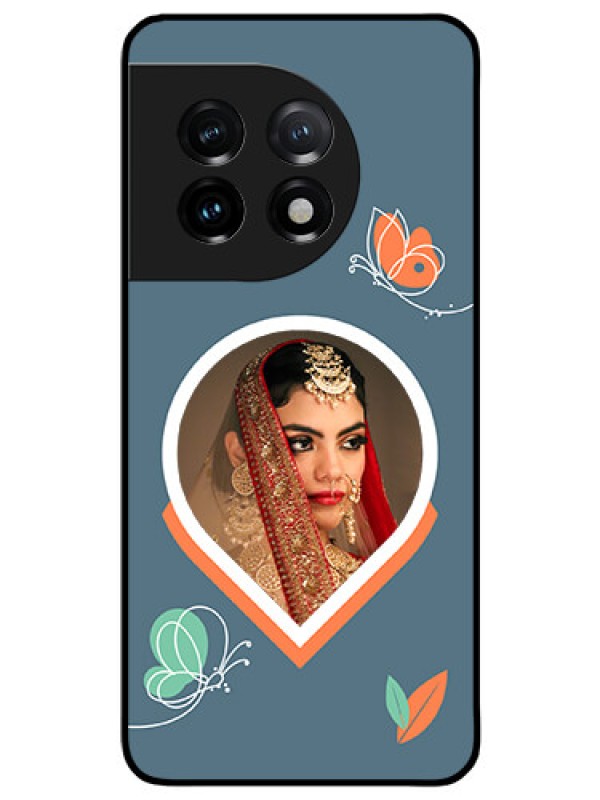 Custom OnePlus 11 5G Custom Glass Mobile Case - Droplet Butterflies Design