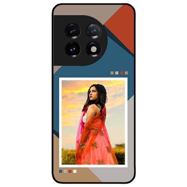 OnePlus 11 5G Personalized Glass Phone Case - Retro color pallet Design