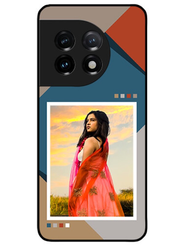 Custom OnePlus 11 5G Personalized Glass Phone Case - Retro color pallet Design