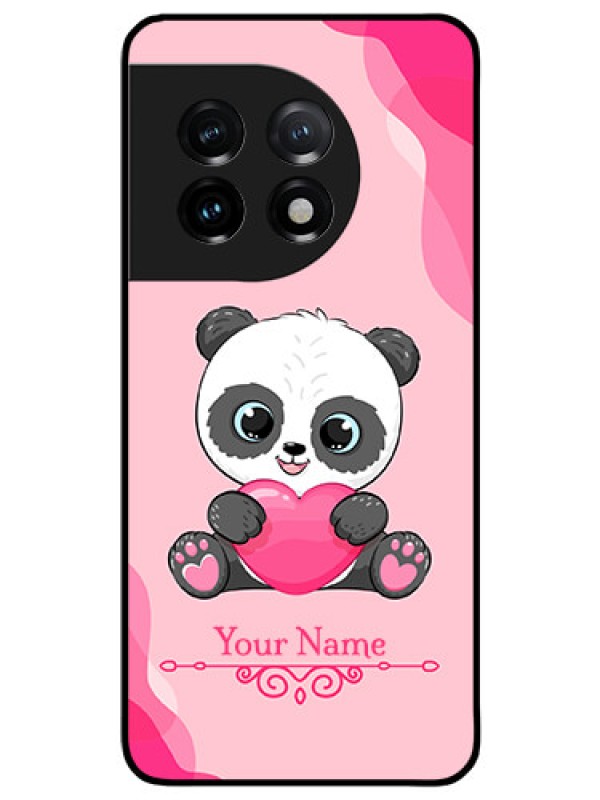Custom OnePlus 11 5G Custom Glass Mobile Case - Cute Panda Design
