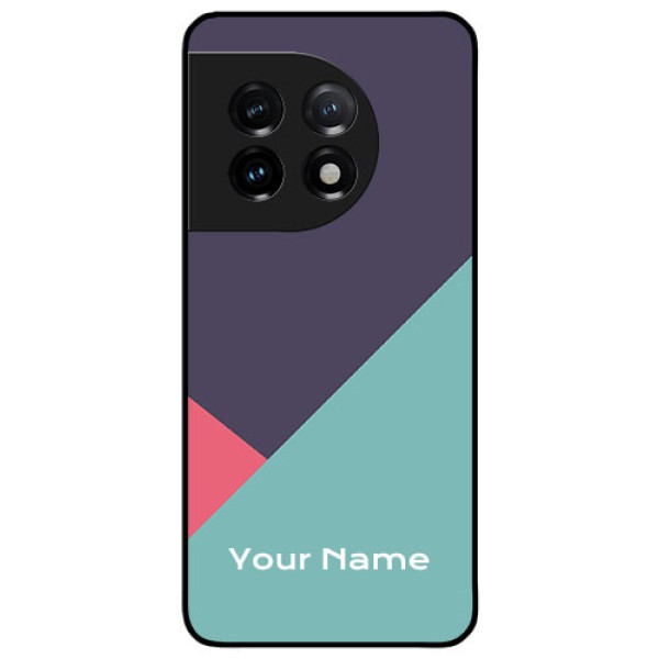 OnePlus 11 5G Custom Glass Mobile Case - Tri Color abstract Design OnePlus 11 5G Custom Glass Mobile Case - Tri Color abstract Design