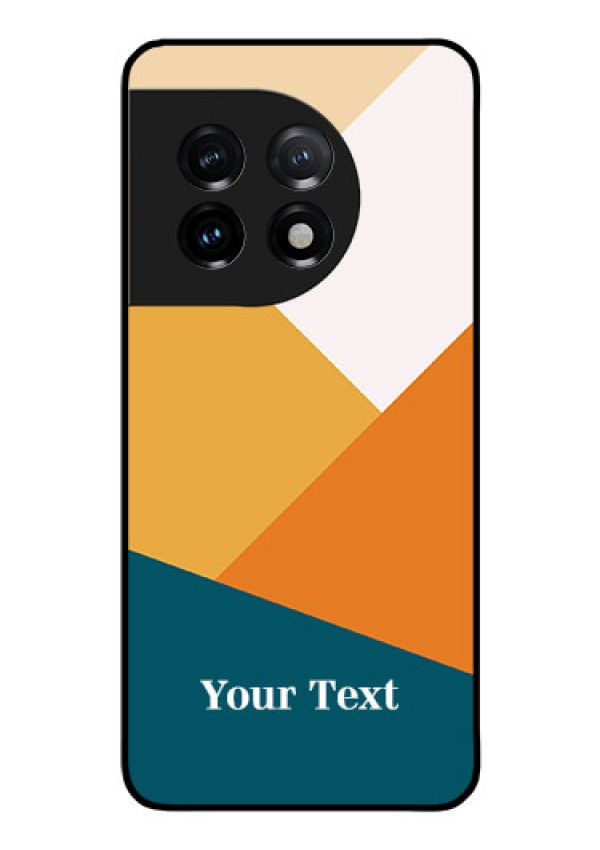 OnePlus 11 5G Personalized Glass Phone Case - Stacked Multi-colour Design