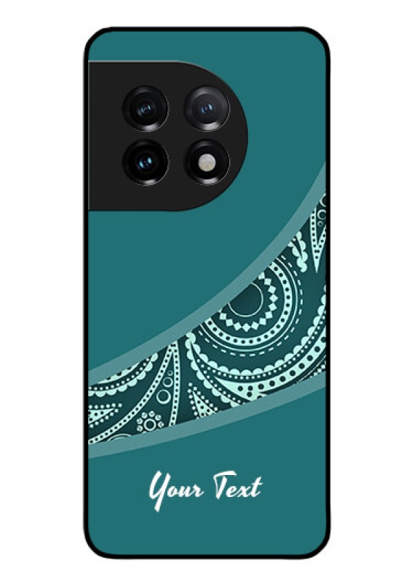 OnePlus 11 5G Photo Printing on Glass Case - semi visible floral Design