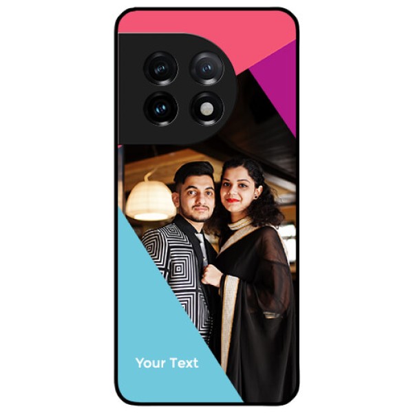 OnePlus 11 5G Custom Glass Mobile Case - Stacked Triple colour Design OnePlus 11 5G Custom Glass Mobile Case - Stacked Triple colour Design