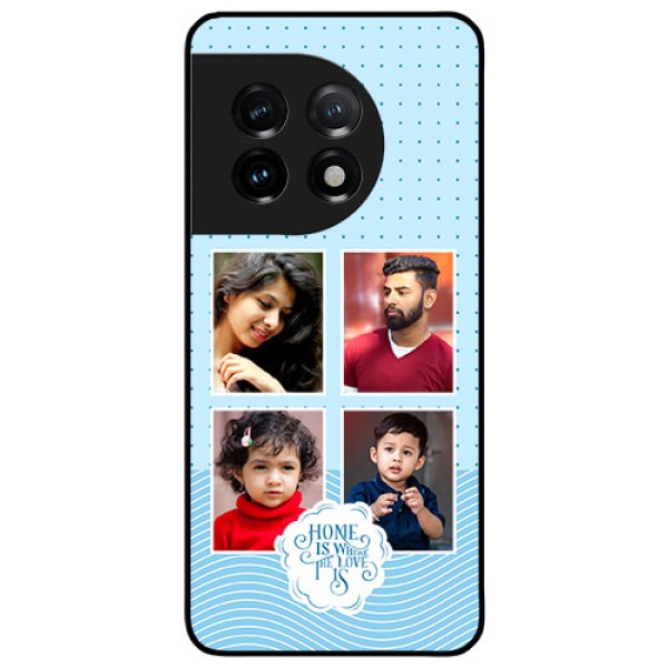 OnePlus 11 5G Custom Glass Phone Case - Cute love quote with 4 pic upload Design OnePlus 11 5G Custom Glass Phone Case - Cute love quote with 4 pic upload Design