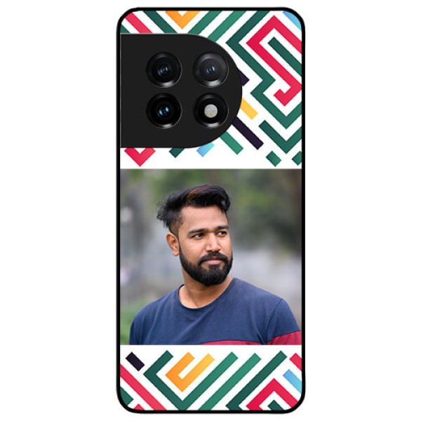 OnePlus 11 5G Personalized Glass Phone Case - Colorful Maze Pattern Design OnePlus 11 5G Personalized Glass Phone Case - Colorful Maze Pattern Design