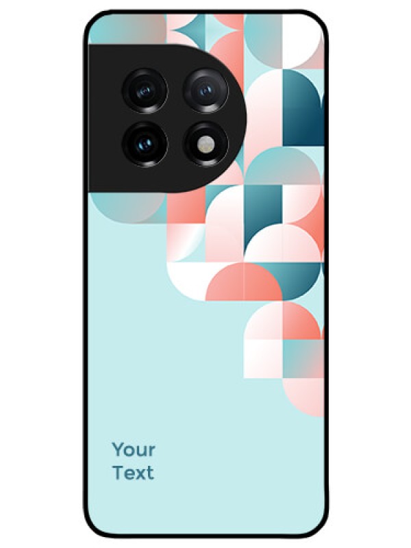 Custom OnePlus 11 5G Custom Glass Phone Case - Stylish Semi-circle Pattern Design