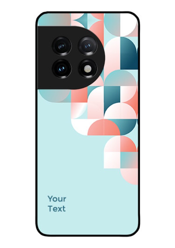 OnePlus 11 5G Custom Glass Phone Case - Stylish Semi-circle Pattern Design