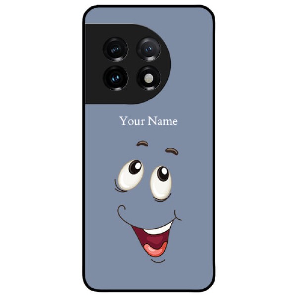 OnePlus 11 5G Photo Printing on Glass Case - Laughing Cartoon Face Design OnePlus 11 5G Photo Printing on Glass Case - Laughing Cartoon Face Design
