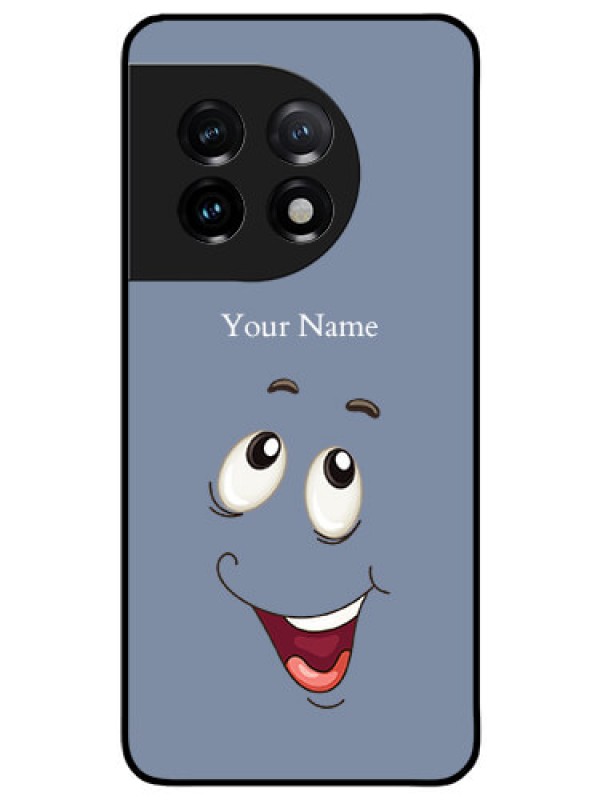Custom OnePlus 11 5G Photo Printing on Glass Case - Laughing Cartoon Face Design