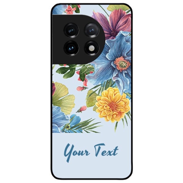 OnePlus 11 5G Custom Glass Mobile Case - Stunning Watercolored Flowers Painting Design