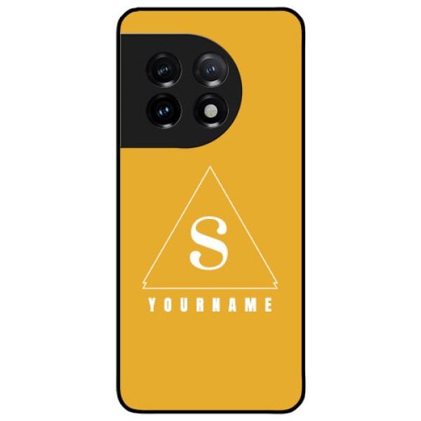 OnePlus 11 5G Personalized Glass Phone Case - simple triangle Design OnePlus 11 5G Personalized Glass Phone Case - simple triangle Design
