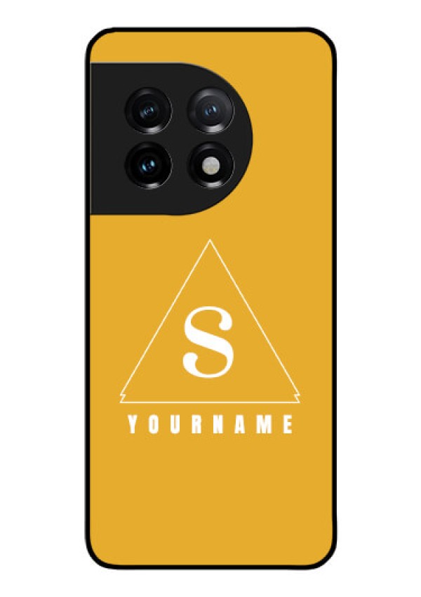 OnePlus 11 5G Personalized Glass Phone Case - simple triangle Design