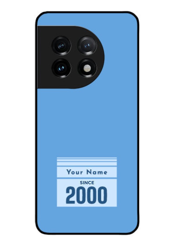 OnePlus 11 5G Custom Glass Mobile Case - Custom Year of birth Design