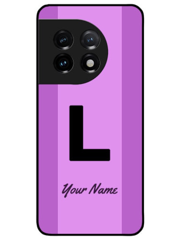 Custom OnePlus 11 5G Custom Glass Phone Case - Tricolor custom text Design