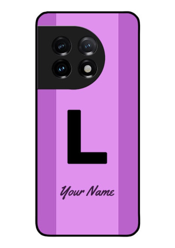 OnePlus 11 5G Custom Glass Phone Case - Tricolor custom text Design
