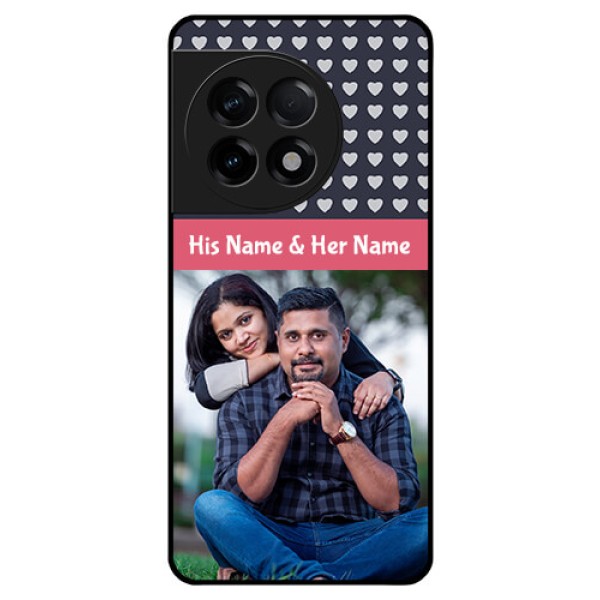 OnePlus 11R 5G Custom Glass Mobile Case - Love Symbols Design