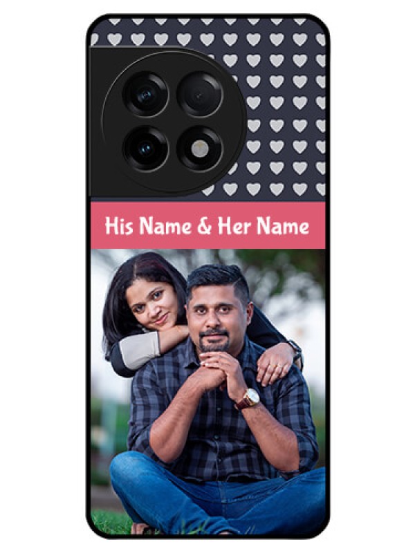 Custom OnePlus 11R 5G Custom Glass Mobile Case - Love Symbols Design