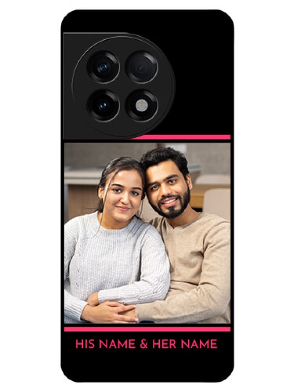 Custom OnePlus 11R 5G Custom Glass Mobile Case - with Add Text Design