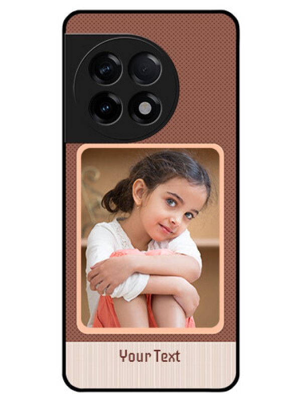 Custom OnePlus 11R 5G Custom Glass Phone Case - Simple Pic Upload Design