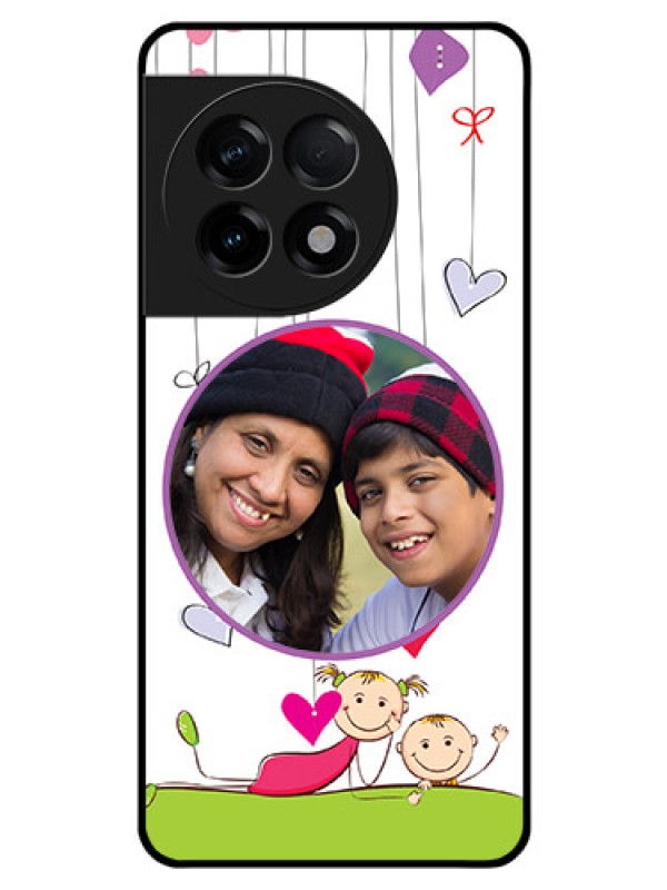 Custom OnePlus 11R 5G Photo Printing on Glass Case - Cute Kids Phone Case Design