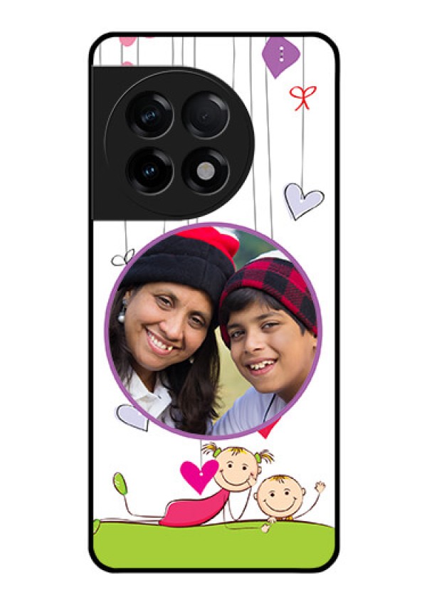 OnePlus 11R 5G Photo Printing on Glass Case - Cute Kids Phone Case Design