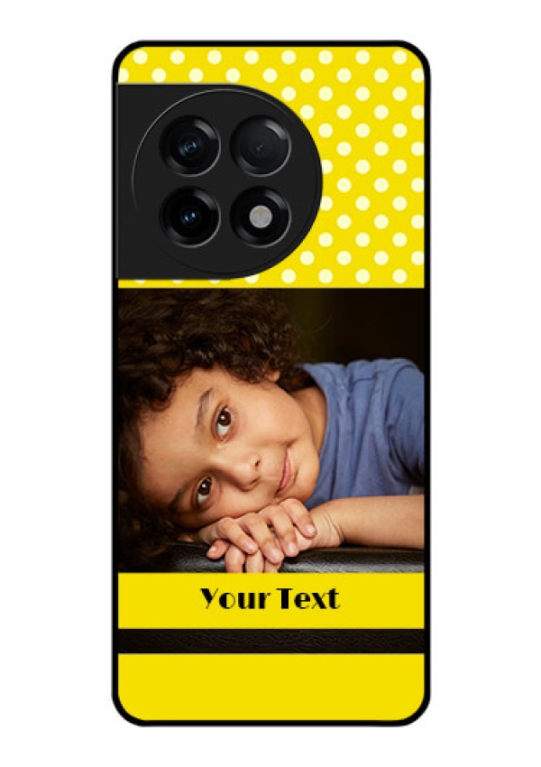 OnePlus 11R 5G Custom Glass Phone Case - Bright Yellow Case Design
