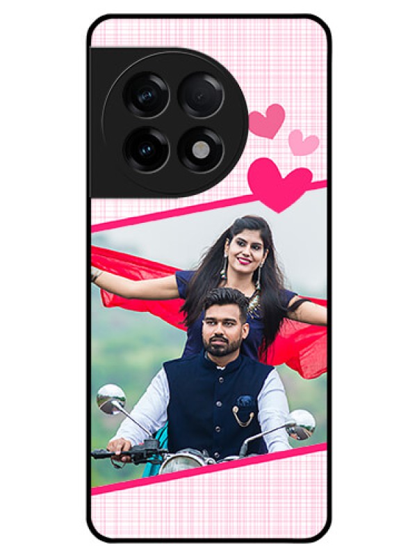 Custom OnePlus 11R 5G Custom Glass Phone Case - Love Shape Heart Design