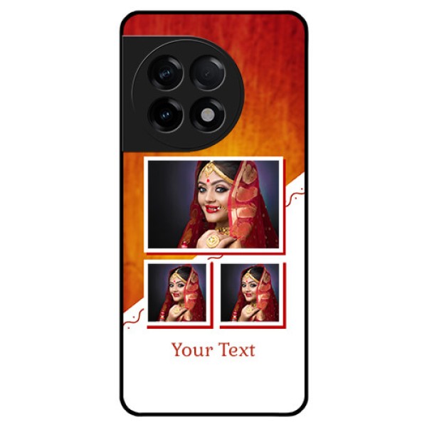 OnePlus 11R 5G Custom Glass Phone Case - Wedding Memories Design