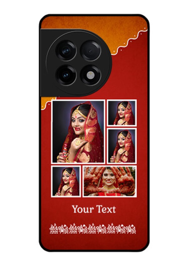 OnePlus 11R 5G Personalized Glass Phone Case - Wedding Pic Upload Design