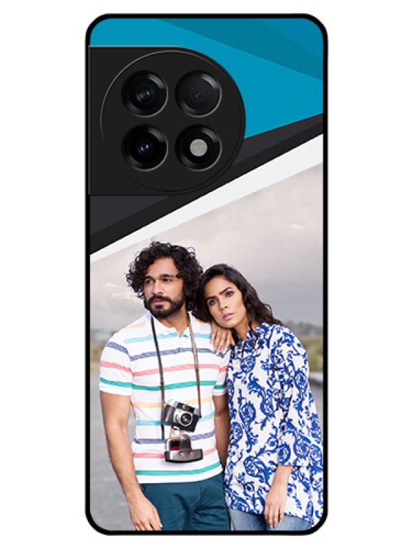 Custom OnePlus 11R 5G Photo Printing on Glass Case - Simple Pattern Photo Upload Design