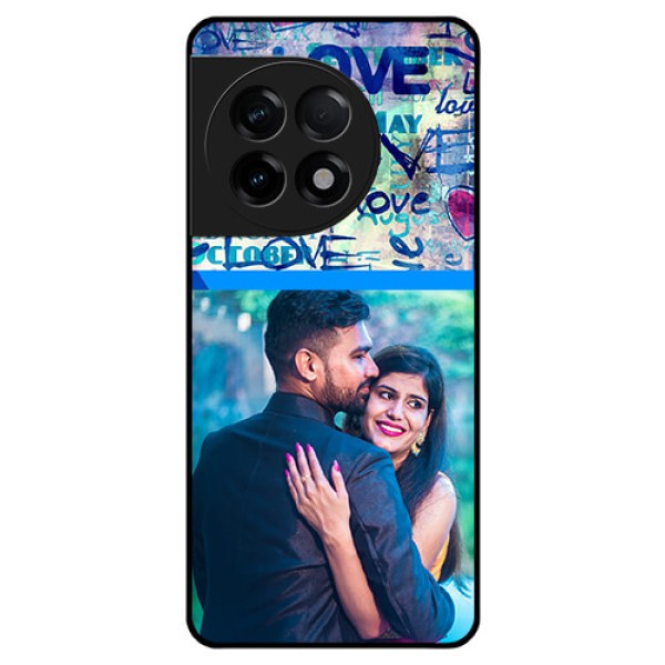OnePlus 11R 5G Custom Glass Mobile Case - Colorful Love Design