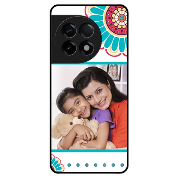 OnePlus 11R 5G Custom Glass Phone Case - Flower Design