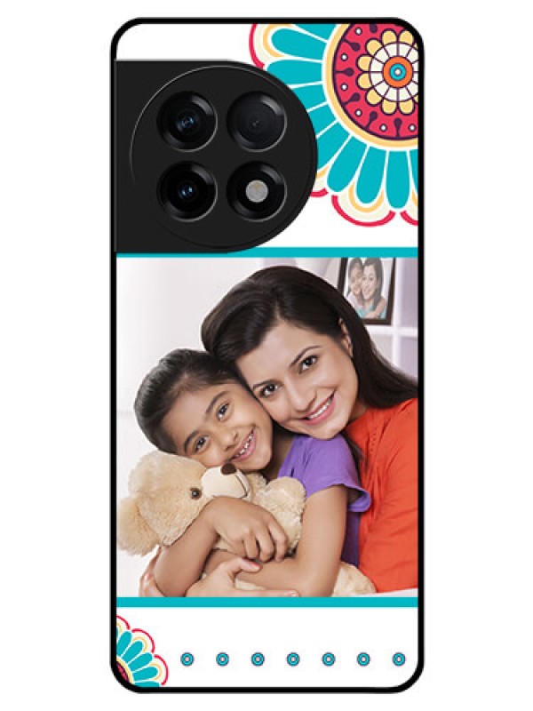 Custom OnePlus 11R 5G Custom Glass Phone Case - Flower Design