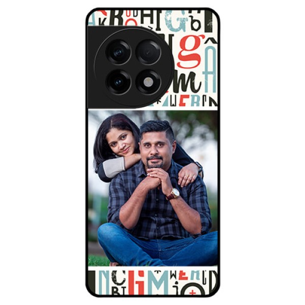 OnePlus 11R 5G Personalized Glass Phone Case - Alphabet Design