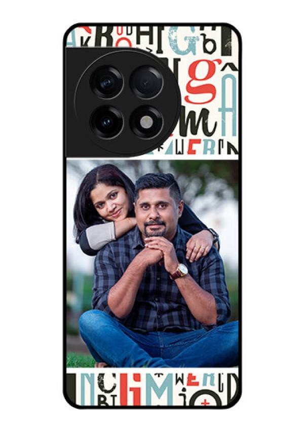 OnePlus 11R 5G Personalized Glass Phone Case - Alphabet Design