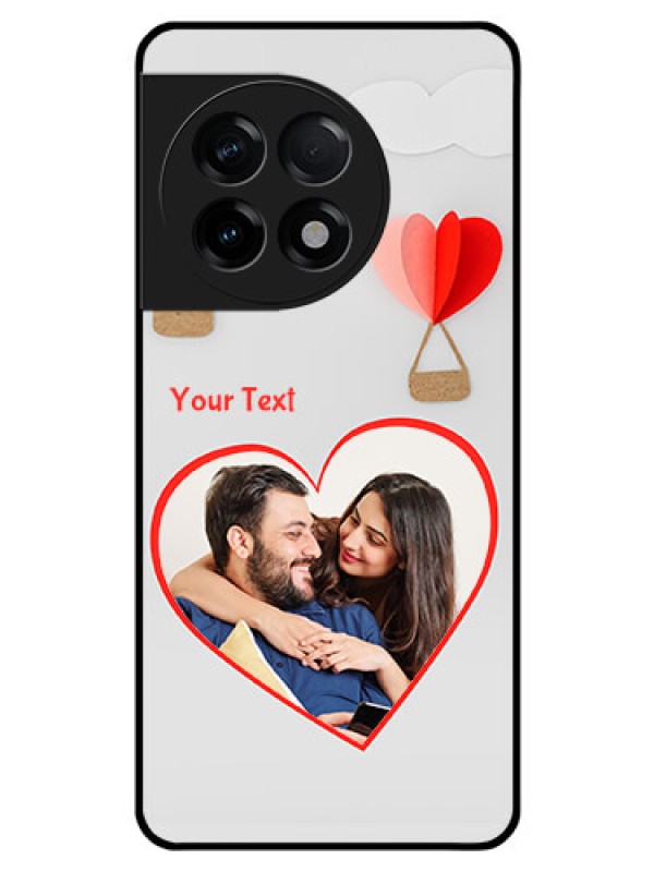 Custom OnePlus 11R 5G Custom Glass Mobile Case - Parachute Love Design