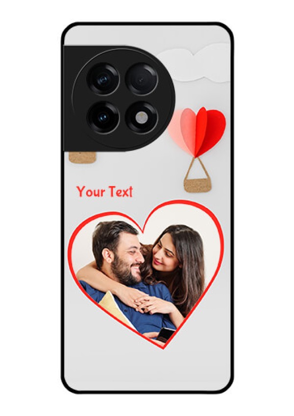 OnePlus 11R 5G Custom Glass Mobile Case - Parachute Love Design