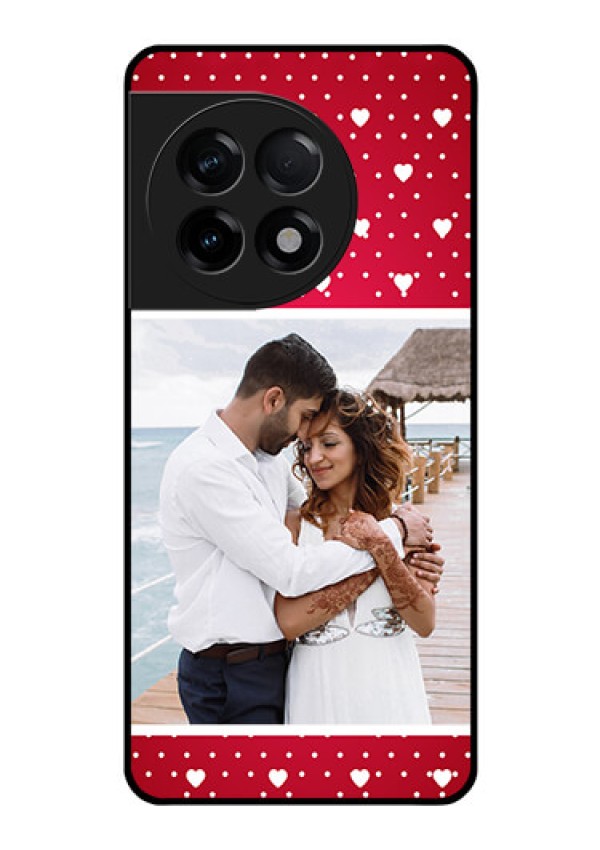 OnePlus 11R 5G Photo Printing on Glass Case - Hearts Mobile Case Design