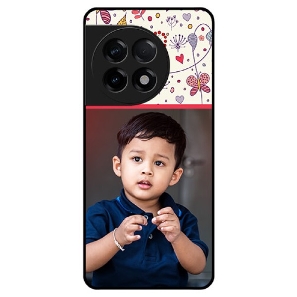 OnePlus 11R 5G Custom Glass Mobile Case - Premium Floral Design