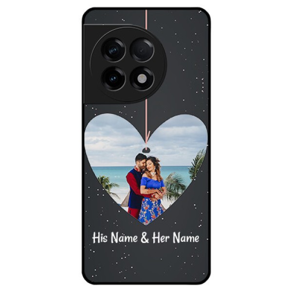 OnePlus 11R 5G Custom Glass Phone Case - Hanging Heart Design