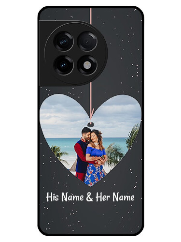 Custom OnePlus 11R 5G Custom Glass Phone Case - Hanging Heart Design