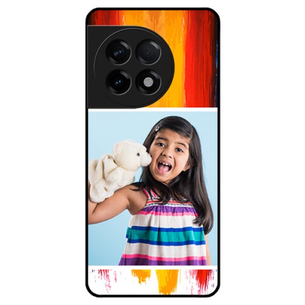 OnePlus 11R 5G Personalized Glass Phone Case - Multi Color Design