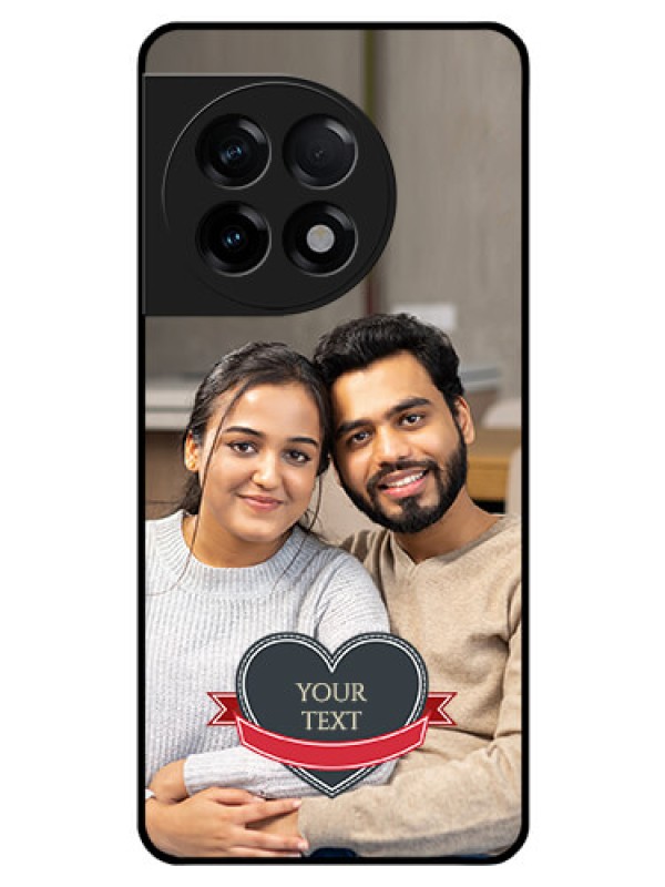 Custom OnePlus 11R 5G Custom Glass Phone Case - Just Married Couple Design