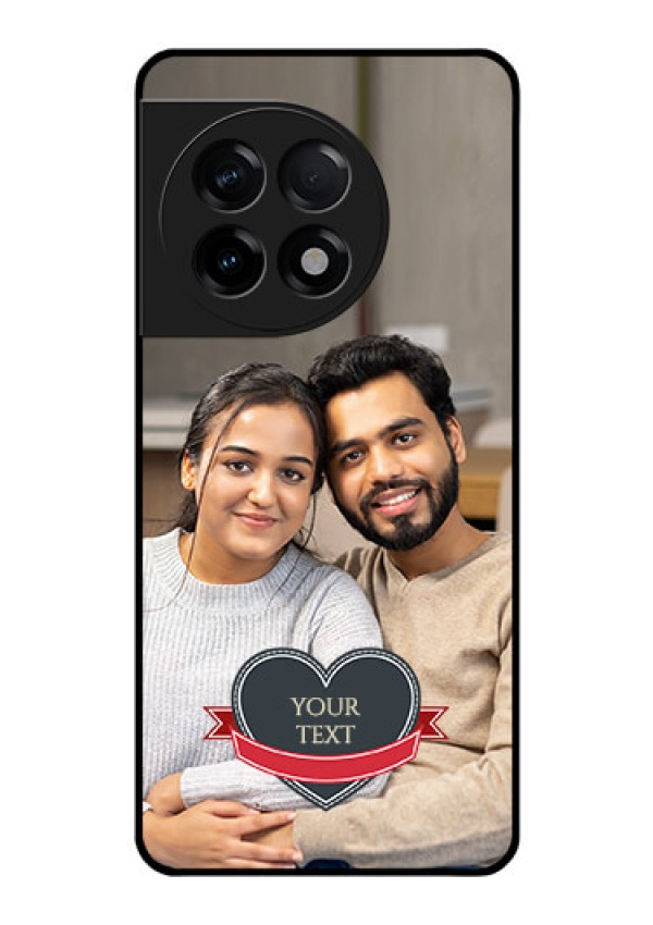 OnePlus 11R 5G Custom Glass Phone Case - Just Married Couple Design