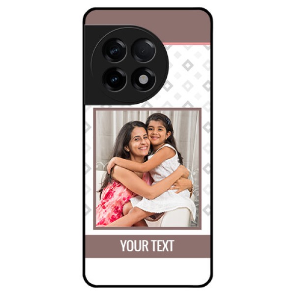 OnePlus 11R 5G Photo Printing on Glass Case - Simple Diamond Design OnePlus 11R 5G Photo Printing on Glass Case - Simple Diamond Design
