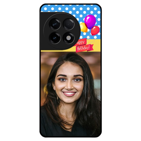 OnePlus 11R 5G Custom Glass Mobile Case - Happy Birthday Design