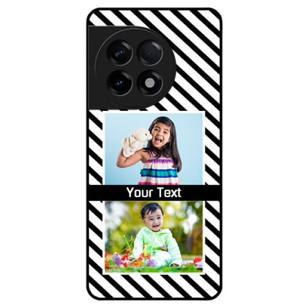 OnePlus 11R 5G Photo Printing on Glass Case - Black And White Stripes Design OnePlus 11R 5G Photo Printing on Glass Case - Black And White Stripes Design