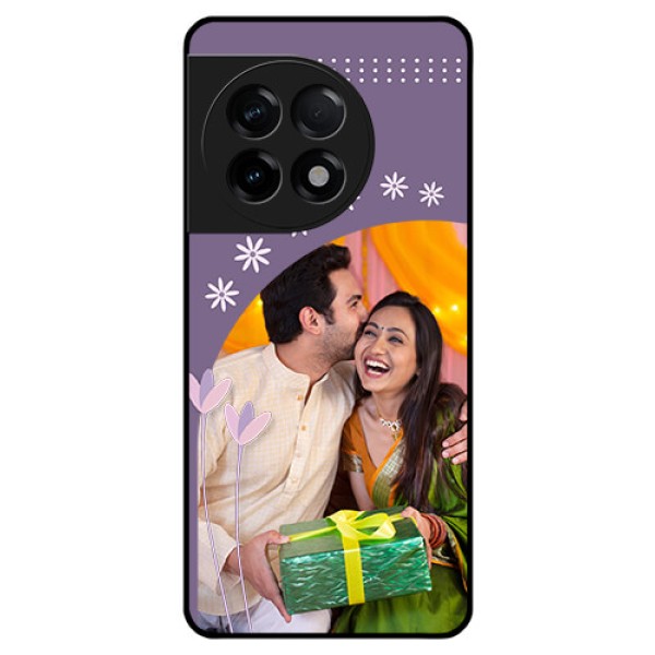 OnePlus 11R 5G Custom Glass Mobile Case - Lavender flowers design