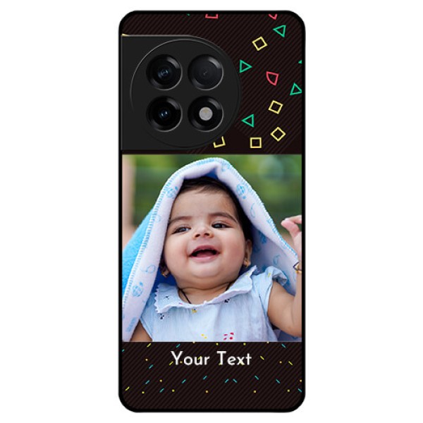 OnePlus 11R 5G Custom Glass Phone Case - with confetti birthday design OnePlus 11R 5G Custom Glass Phone Case - with confetti birthday design